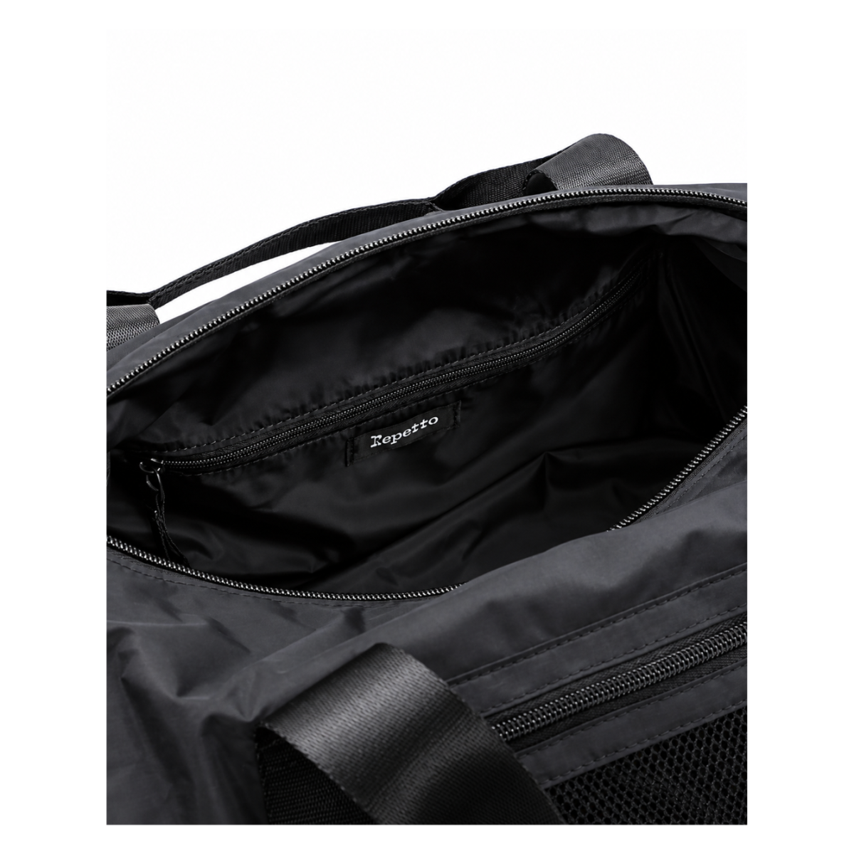 Repetto Black Nylon Duffle Bag.