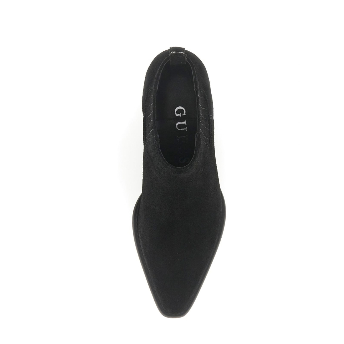 Guess Black Suede Western Ankle Boots.