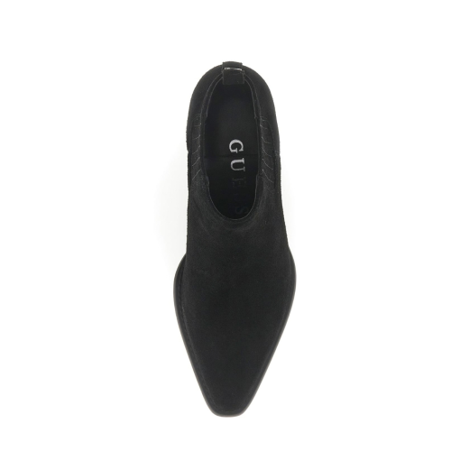 Guess Black Suede Western Ankle Boots.