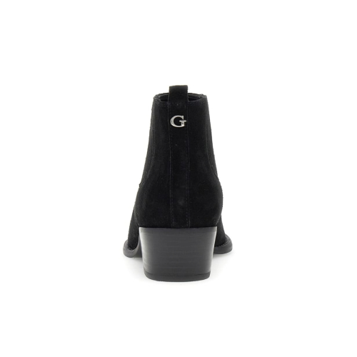 Guess Black Suede Western Ankle Boots.