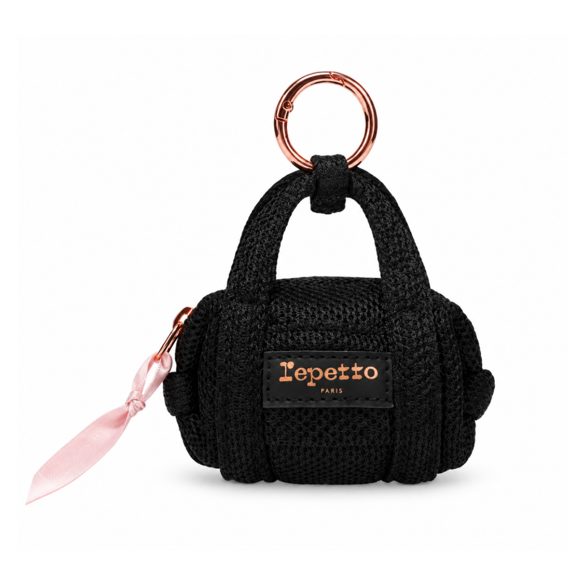Repetto Black Mini Bag Keyring.