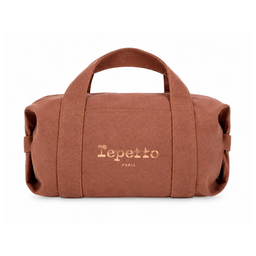 Repetto Brown Cotton Duffle Bag.