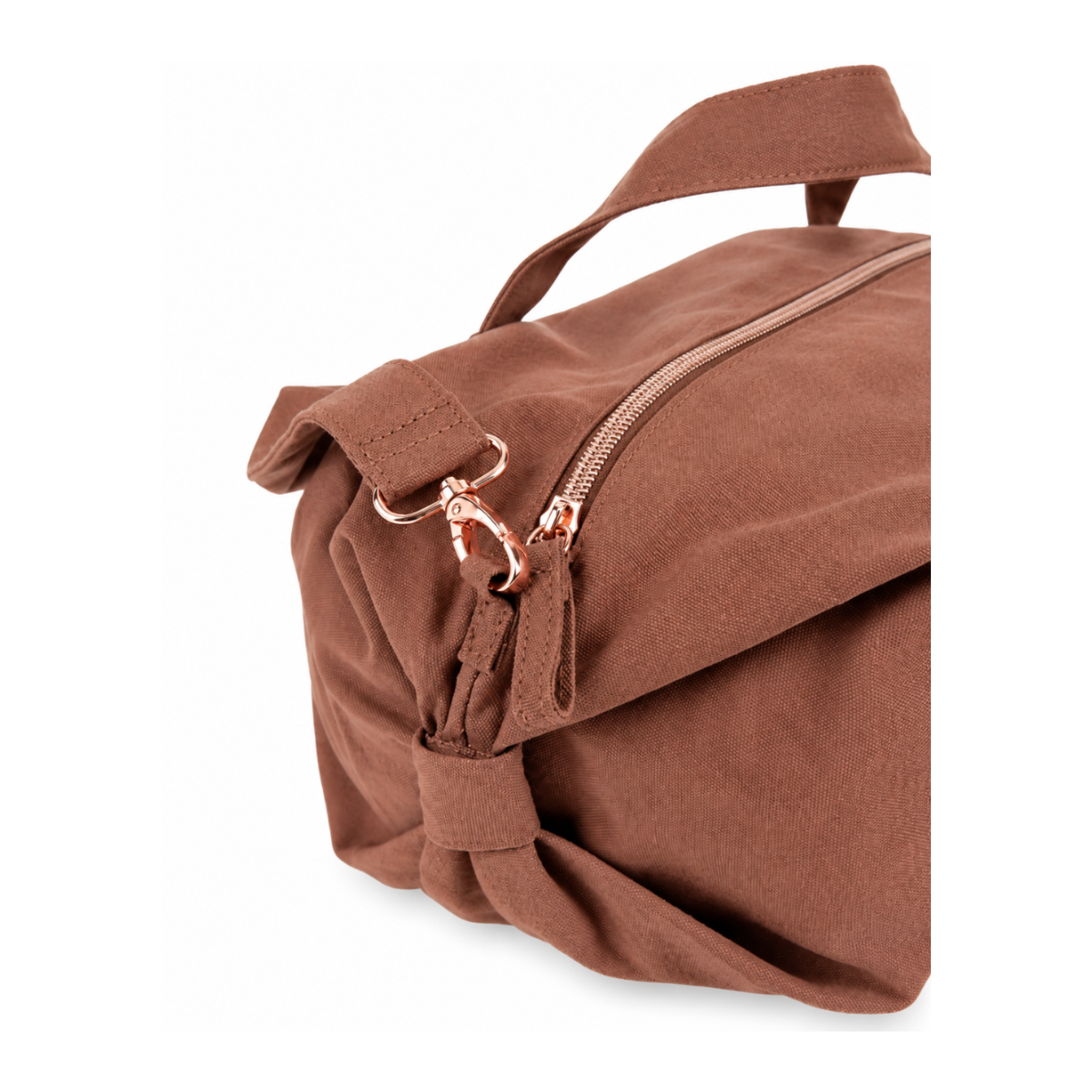 Repetto Brown Cotton Duffle Bag.