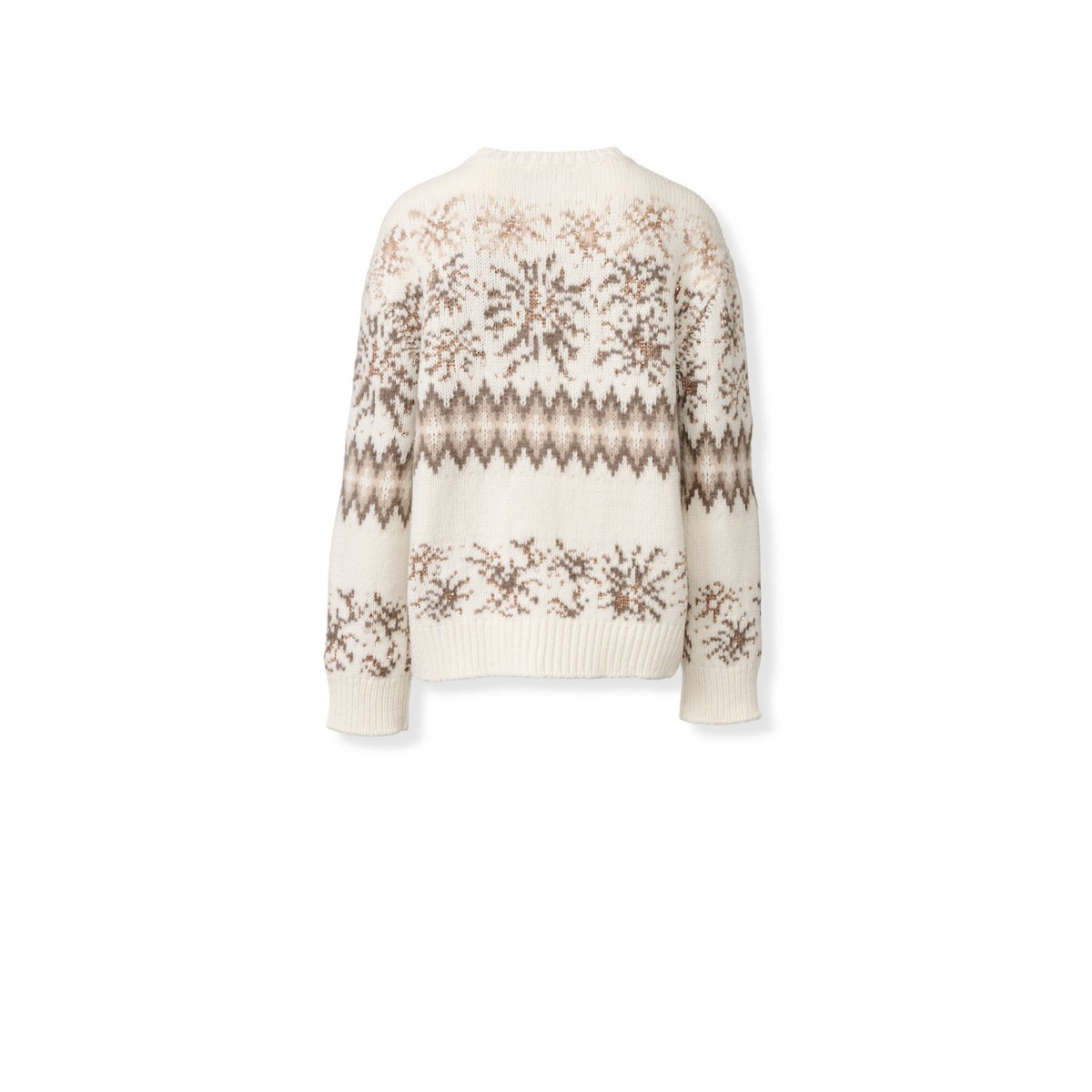 Fabiana Filippi Ivory Fair Isle Sweater.
