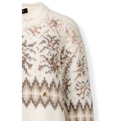 Fabiana Filippi Ivory Fair Isle Sweater.