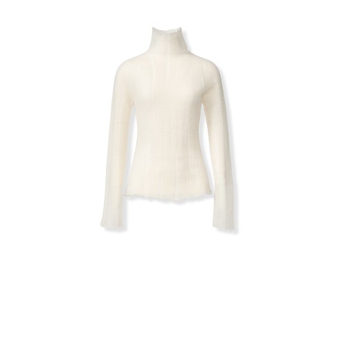 Fabiana Filippi Ivory Turtleneck Sweater.