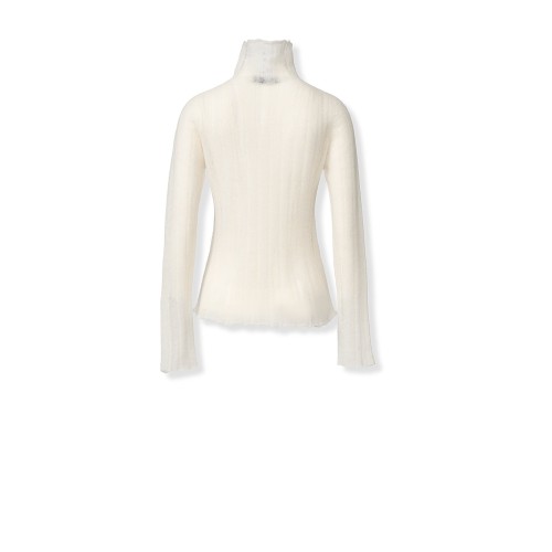Fabiana Filippi Ivory Turtleneck Sweater. 2