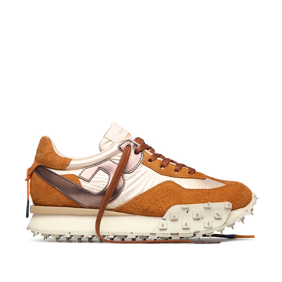 Barracuda Brown and White Suede Sneakers.