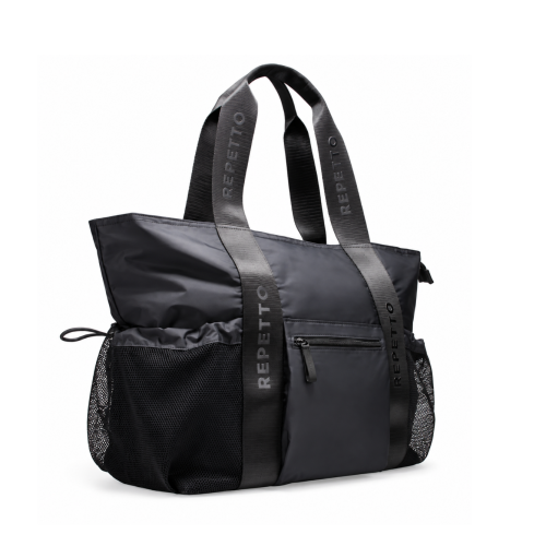 Repetto Black Nylon Tote Bag.