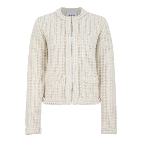 Isabel Marant toile Ivory Textured Knit Cardigan.