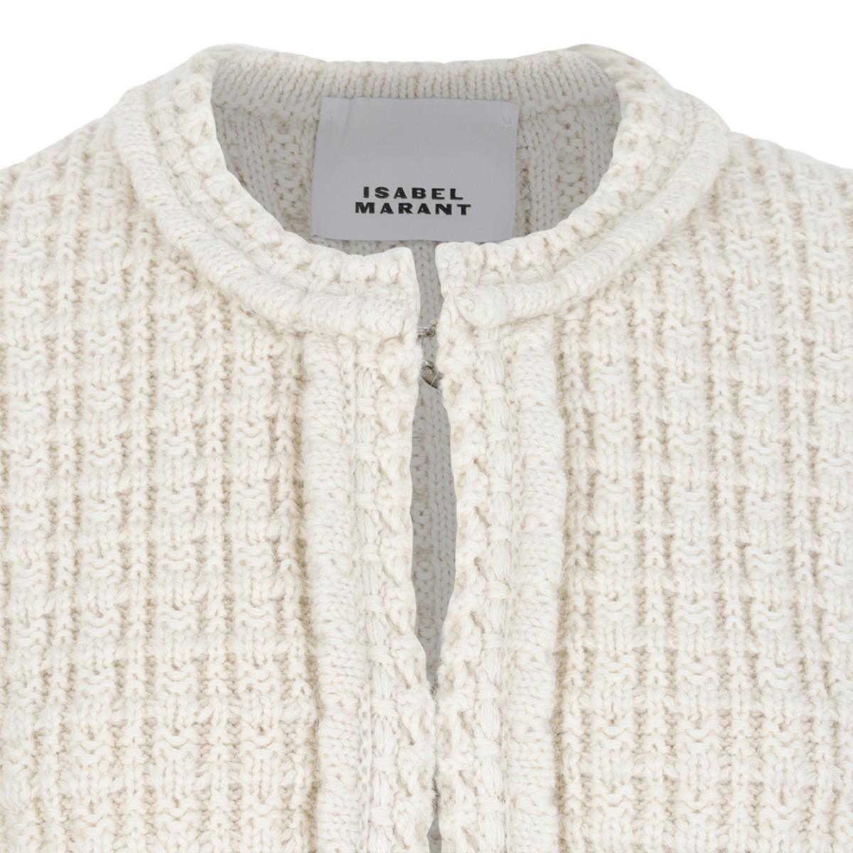 Isabel Marant toile Ivory Textured Knit Cardigan.