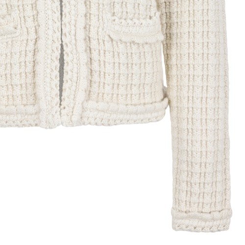 Isabel Marant toile Ivory Textured Knit Cardigan.