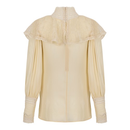 Zimmermann Ivory Ruffled Lace Blouse. 2