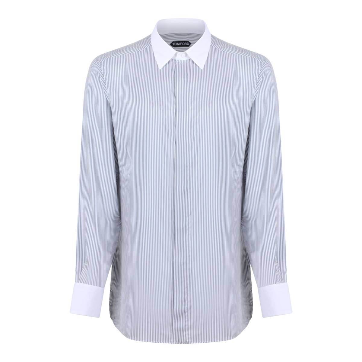 Tom Ford Light Blue Contrast Collar Shirt.