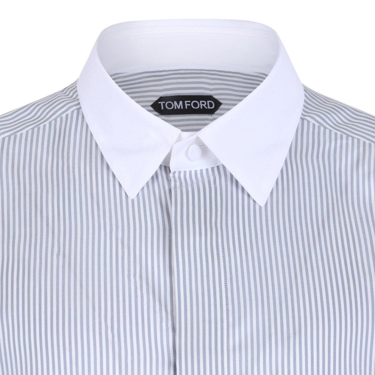 Tom Ford Light Blue Contrast Collar Shirt.