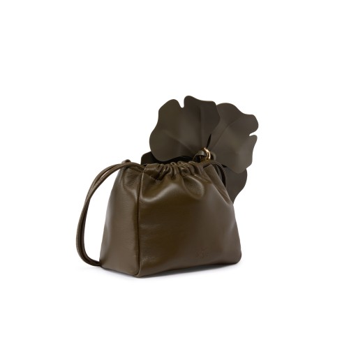 Pinko Brown Flower-Detail Mini Bag. 2