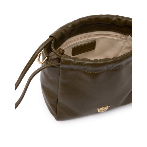 Pinko Brown Flower-Detail Mini Bag.