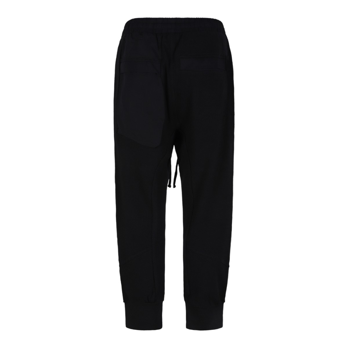 Thom Krom Black Drop-Crotch Jogger Trousers.