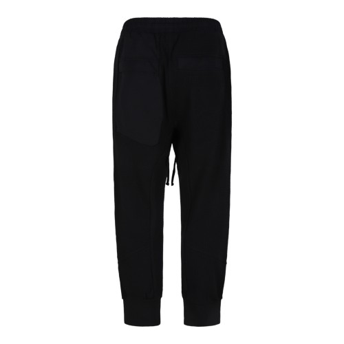 Thom Krom Black Drop-Crotch Jogger Trousers.