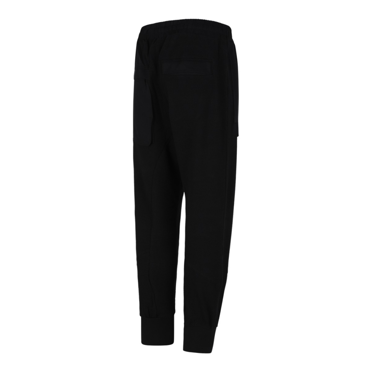 Thom Krom Black Drop-Crotch Jogger Trousers.