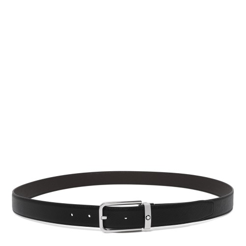 Montblanc Black Leather Belt.