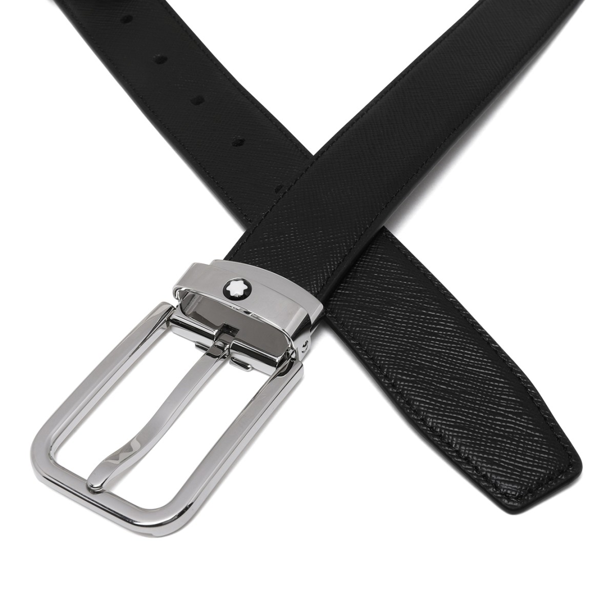 Montblanc Black Leather Belt.