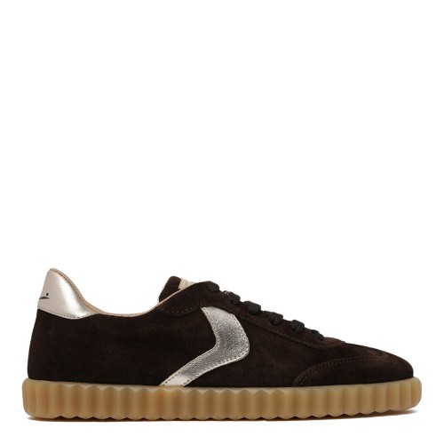 Voile Blanche Brown Suede Low-Top Sneakers.