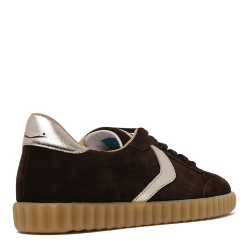 Voile Blanche Brown Suede Low-Top Sneakers.