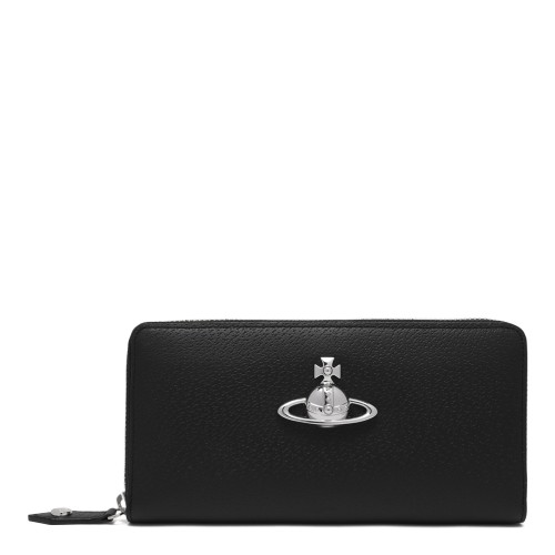 Vivienne Westwood Black Orb Zip-Around Wallet.