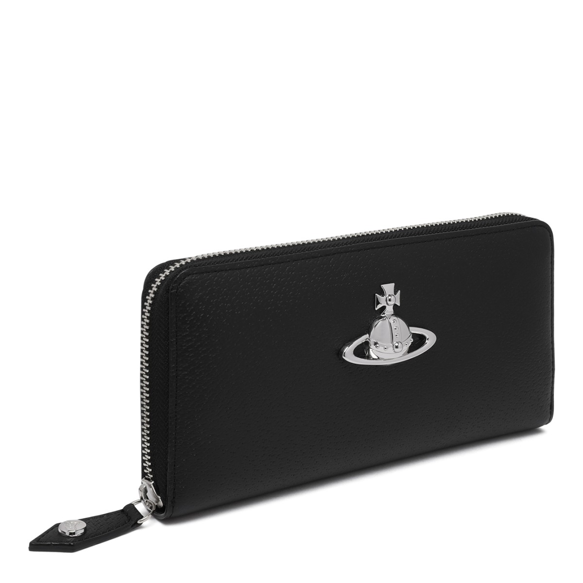 Vivienne Westwood Black Orb Zip-Around Wallet.
