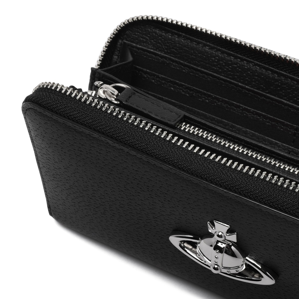 Vivienne Westwood Black Orb Zip-Around Wallet.