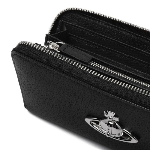 Vivienne Westwood Black Orb Zip-Around Wallet.