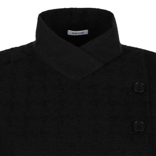 Alexander McQueen Black Asymmetric Tailored Blazer.