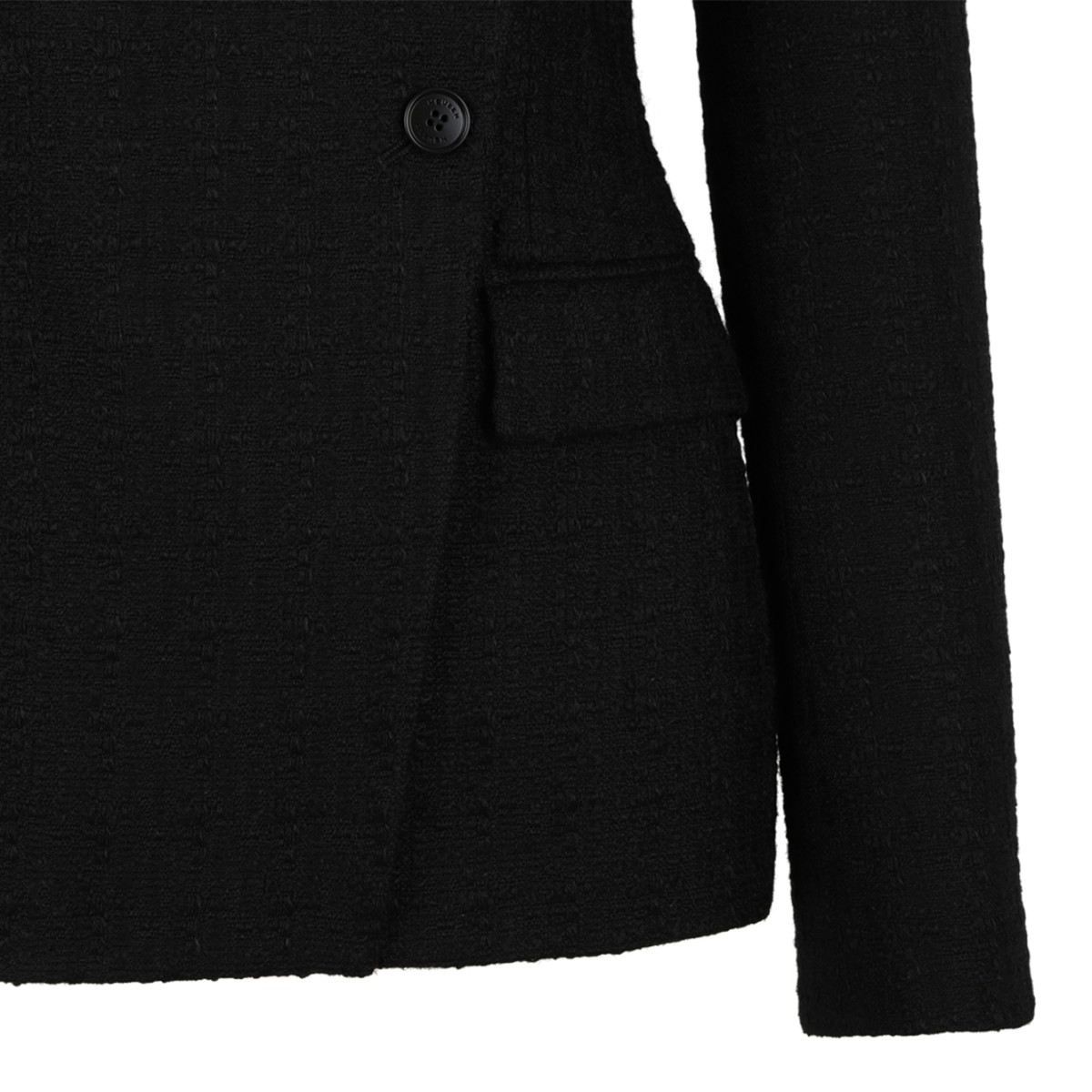 Alexander McQueen Black Asymmetric Tailored Blazer.
