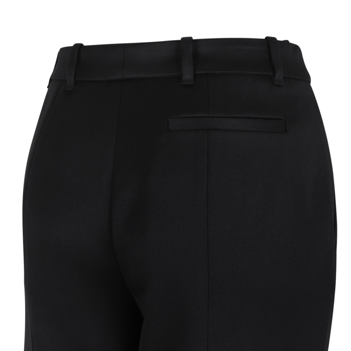 Alexander McQueen Black Flared Tailored Trousers.