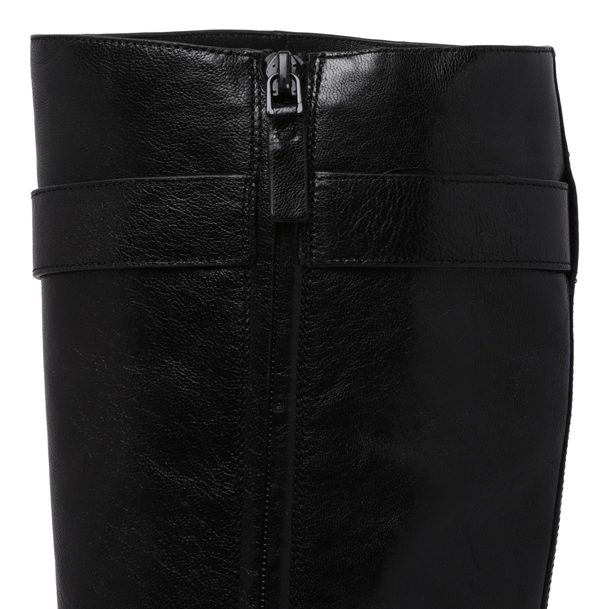 Tory Burch Black Leather Knee-High Boots.