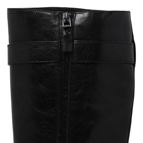 Tory Burch Black Leather Knee-High Boots.
