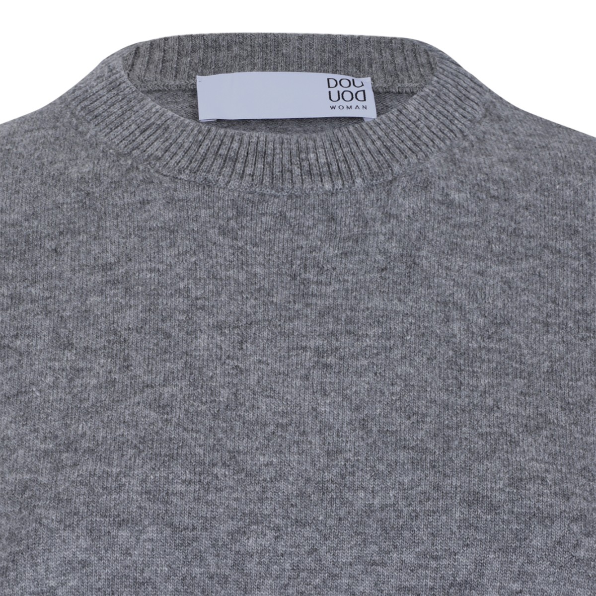 Douuod Grey Argyle Sleeve Sweater.