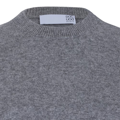 Douuod Grey Argyle Sleeve Sweater.