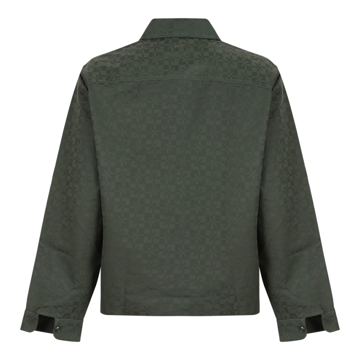 Kenzo Khaki Green Utility Overshirt.