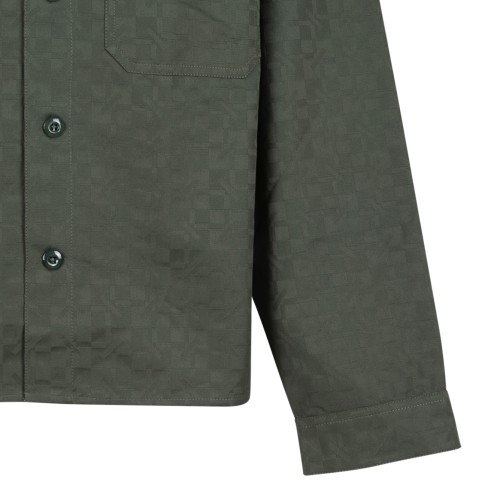 Kenzo Khaki Green Utility Overshirt.