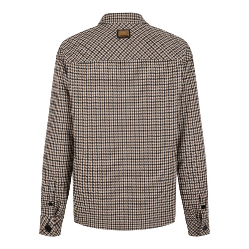 Dolce & Gabbana Brown Check Overshirt. 2