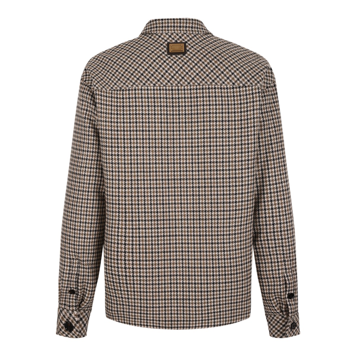 Dolce & Gabbana Brown Check Overshirt.