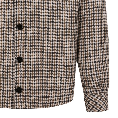 Dolce & Gabbana Brown Check Overshirt.