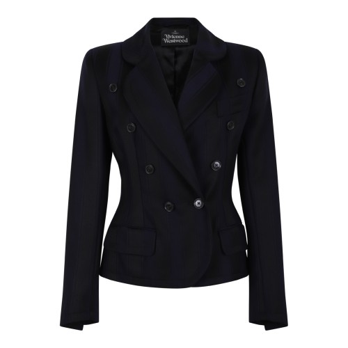 Vivienne Westwood Black Double-Breasted Blazer.
