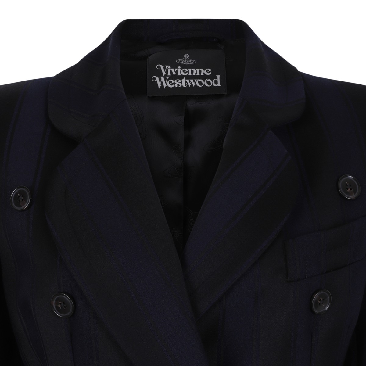 Vivienne Westwood Black Double-Breasted Blazer.