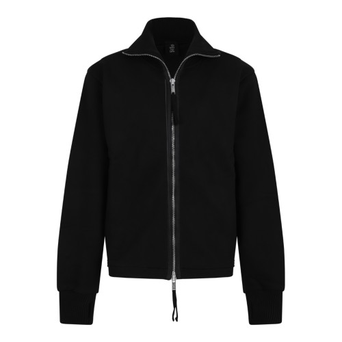 Thom Krom Black High-Neck Zip-Up Jacket.