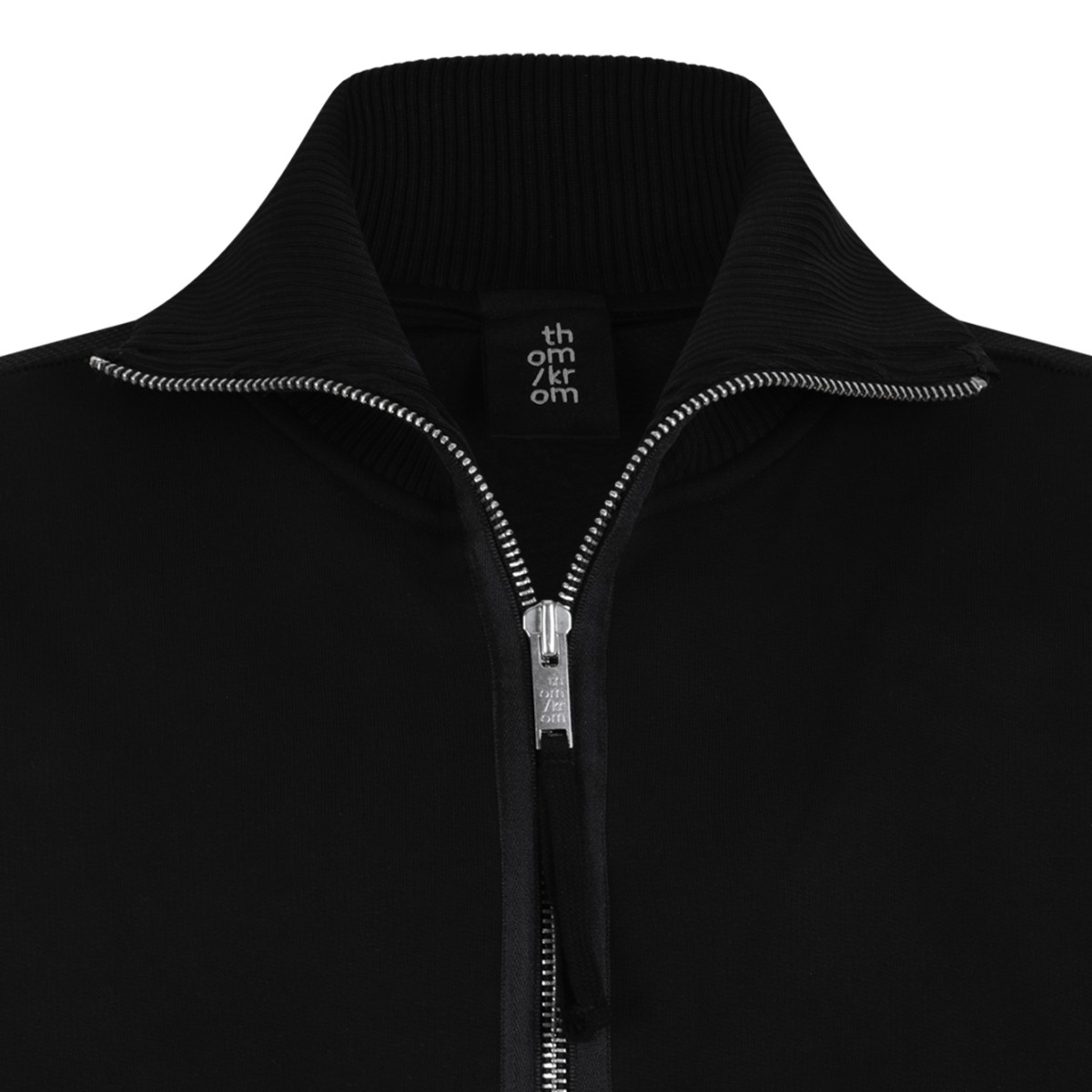 Thom Krom Black High-Neck Zip-Up Jacket.