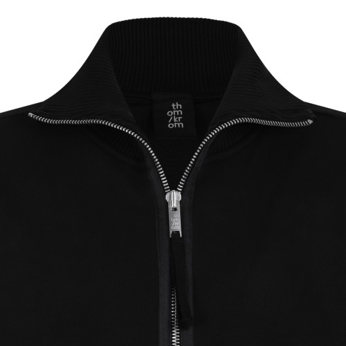 Thom Krom Black High-Neck Zip-Up Jacket.