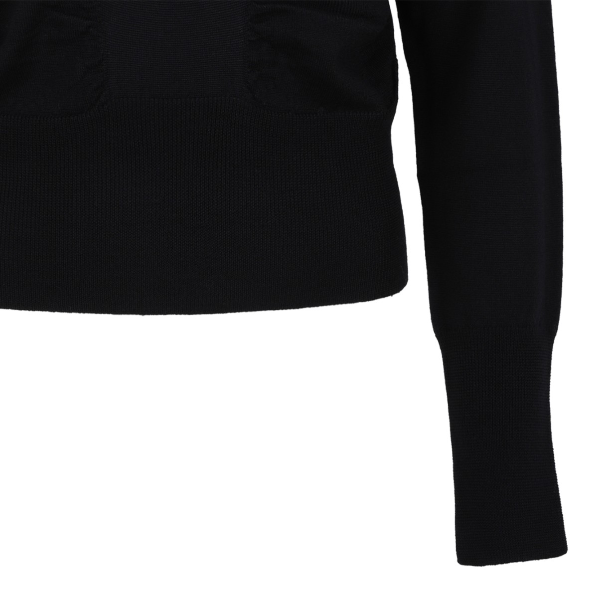 Vivienne Westwood Black Orb Logo Turtleneck Sweater.